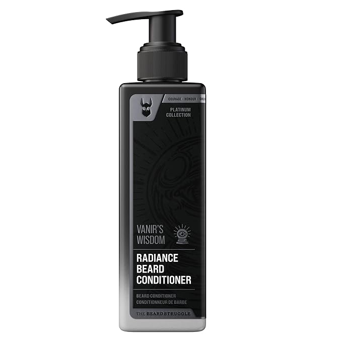 The Beard Struggle - Marksman's Beard Conditioner - Vanir's Wisdom, Platinum Collection - Nourish, Softens, & Strengthens Beard - Radiance Beard Conditioner for Men (8 Fl oz)