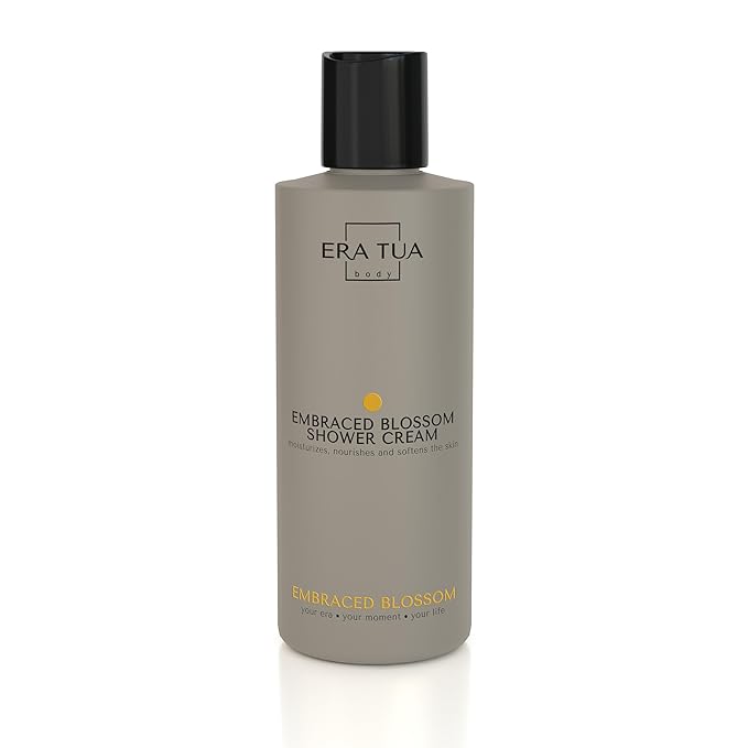 Embraced Blossom Shower Cream | Dutch Made & Formulated | Natural, Vegan, Paraben Free & Cruelty Free | Moisturizing Body Wash for All Skin Types | Orange Blossom & Jasmine Scent | 200 ml