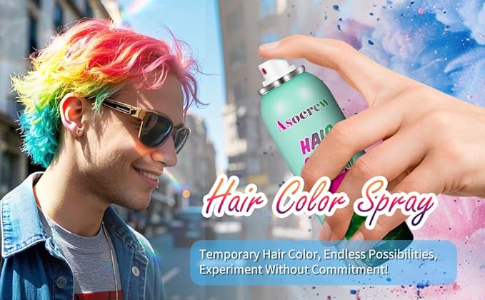 Hair Spray,Hair Color Spray Dye,Grey Temporary Hair Color Dye for Kids Women Men,Hairspray Color Pomades,Washable Color HairSpray for Party, Cosplay,Halloween,Christmas. (Green)