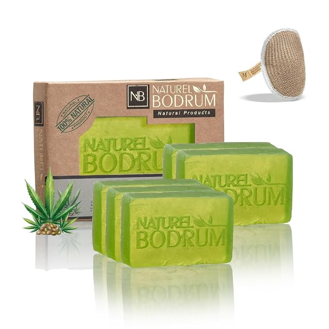 Hemp Organic Soap Bar for Women and Men, Pack of 5 Glycerin Soap Bars - Omega-Rich Moisturizing Bar Soap for Dry Skin & Cracked Areas - Natural & Vegan Spa Gift, for All Skin Types