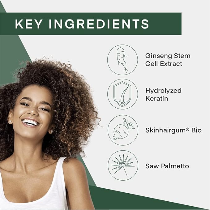 Cel Microstem Natural Hair Thickening Shampoo & Conditioner Set (2 x 8 fl oz) – Stem Cell Anti Thinning Shampoo – Professional Grade Biotin – Sulfate & Paraben Free - Suitable for Men and Women