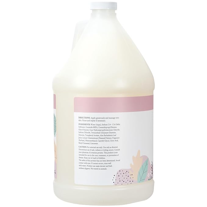 Ginger Lily Farms Botanicals Nourishing Body Wash, 100% Vegan & Cruelty-Free, Whispering Rose Scent, 1 Gallon (128 fl oz) Refill