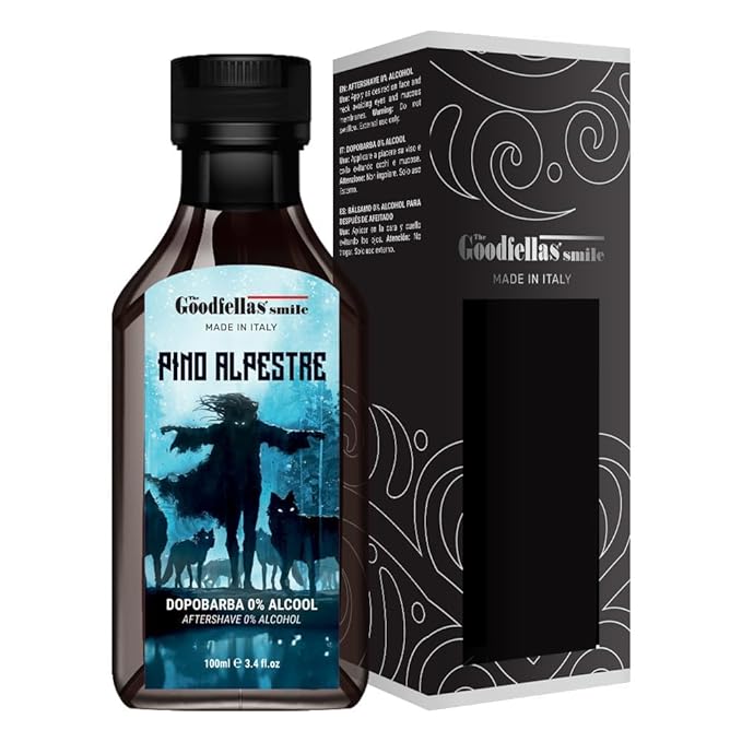 The Goodfellas' smile Soothing Alcohol-Free Aftershave Splash/Tonic, Made in Italy, 100 ml, 3.38 oz (Alpine Pine/Pino Alpestre)