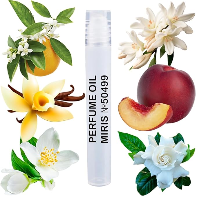 MIRIS No. 50499, Inspired by Dej V White Flower 57, Long-Lasting Perfume Oil for Women Roll-On, Rollerball 0.34 Fl Oz / 10 ml