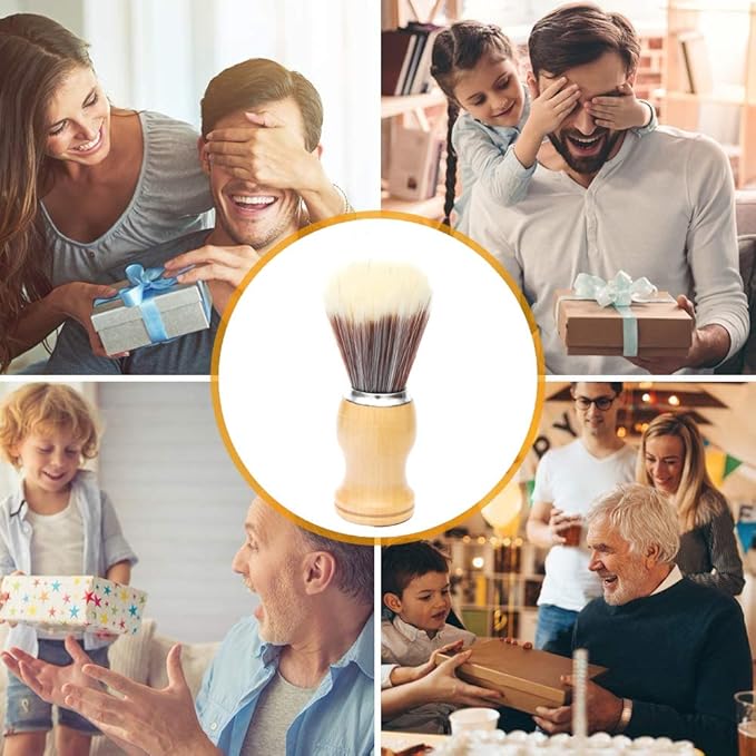 Shaving Brushes for Men with Wooden Handle Pure Hair Soft Face Cleaning Makeup Facial Razor Brush Shave Tools