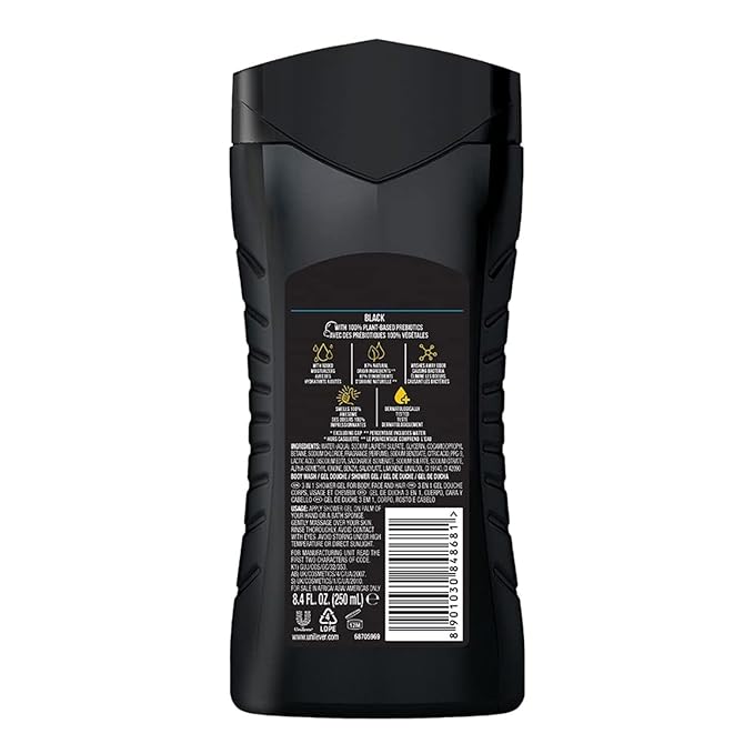 AXE Black- Frozen Pear & Cedarwood Scent 3 in 1 Body wash| Face wash| Hair wash