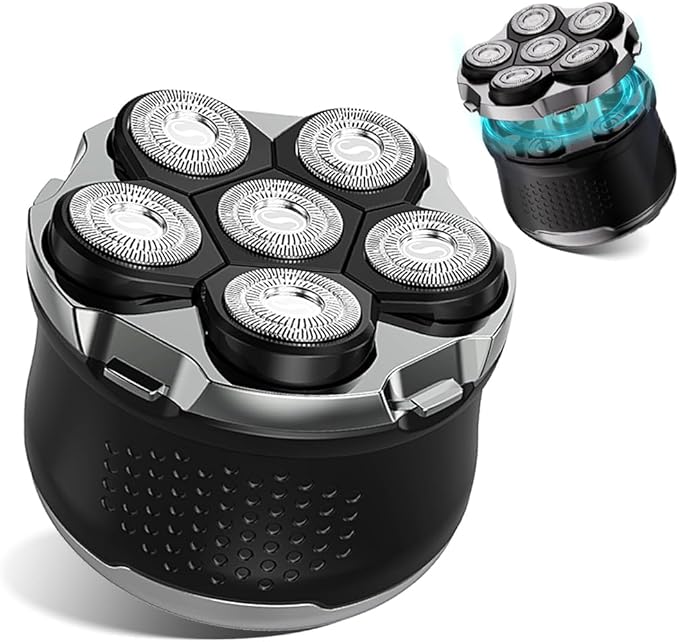 Electric 6D Floating Head Shavers for Bald Men, Magnetic Rotary Shaver for Men Face,Wet Dry IPX6 Men's Razor, LED Display Rechargeable with USB-C Charge