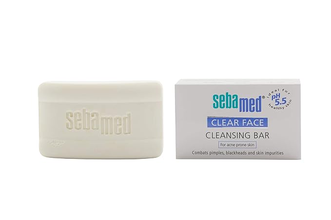Sebamed Clear Face Teenage Cleansing Bar 100g - Effectively Reduces Pimples and Blackheads - For Impure and Acne Prone Skin