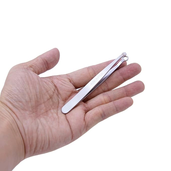 Nose Hair Trimming Cliper, Ear Hair Trimming Tweezers, Eyebrow Grooming Scissors, Stainless Steel, Safe Round-Headed