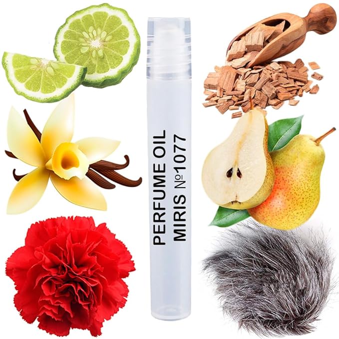 MIRIS No. 1077, Inspired by Wild Pears, Long-Lasting Unisex Perfume Oil for Women & Men Roll-On, Rollerball 0.34 Fl Oz / 10 ml