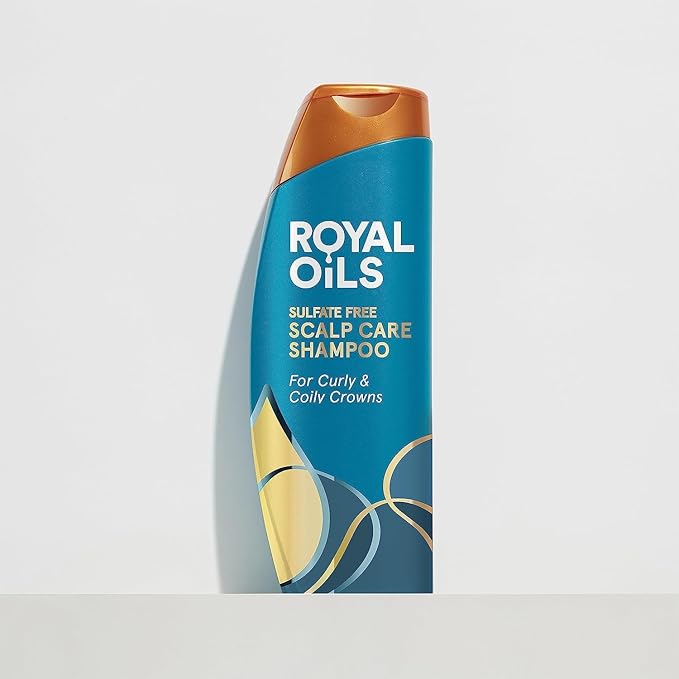 Head & Shoulders Anti-Dandruff Shampoo, Royal Oils Moisturizing Shampoo, 1% Pyrithione Zinc, Curly & Coily Hair, Coconut, Apple Cider Vinegar, Sulfate-Free, 12.8 fl oz