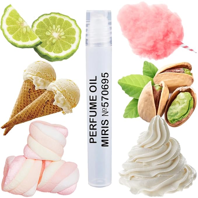 MIRIS No. 570695, Inspired by Pistachio Gelato 33, Long-Lasting Unisex Perfume Oil for Women & Men Roll-On, Rollerball 0.34 Fl Oz / 10 ml