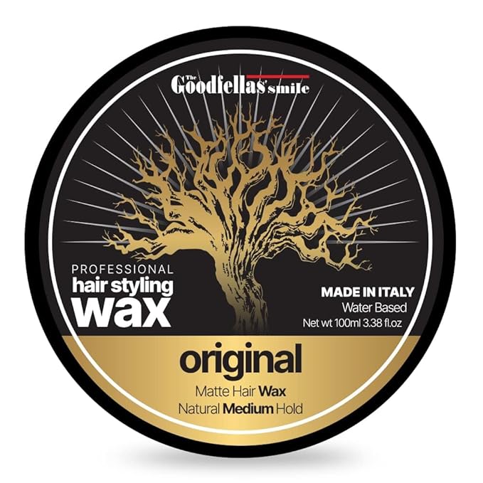 The Goodfellas' smile Hair Wax Pomade, Matte with Medium Hold Formula, 100ml, Made in Italy (Original Wood & Whiskey)
