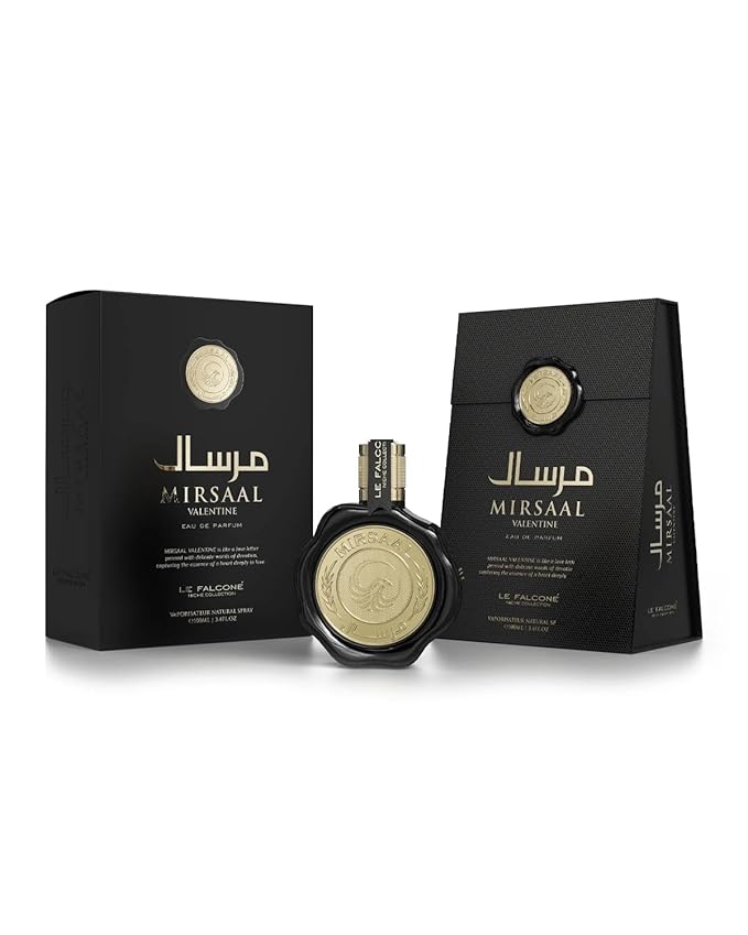 Mirsaal Valentine Eau de Parfum for men, 3.4 Fl Oz, Luxury Fragrance by lefalcone