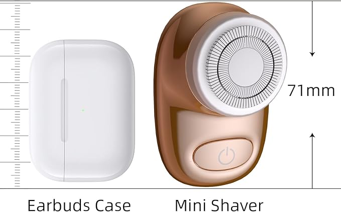 Mini Electric Shaver, Pocket Size Electric Shaver for Men Women, Rechargeable Easy One-Button, Portable Powerful Waterproof Razor for Travel Office Business Trip (2Pack)