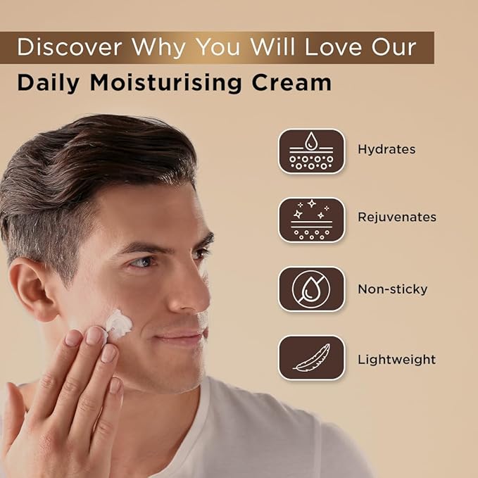 The Man Company Daily Moisturising Cream With Shea Butter & Vitamin E for Moisturizing & Hydrating | All Skin Types | 50 gm