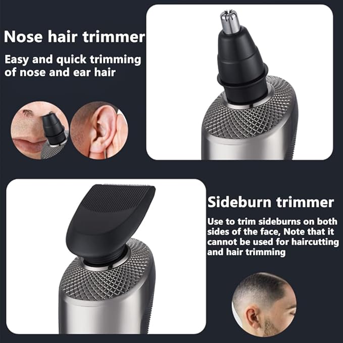 Electric Razor for Men, Kurener Electric Shaver for Men, Rechargeable Wet/Dry Shaver with Nose Trimmer Sideburns Trimmer