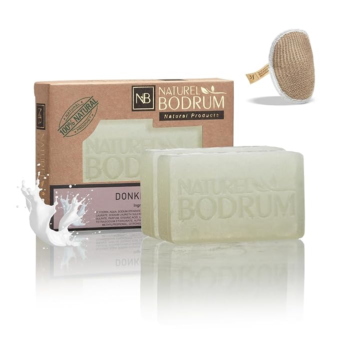 Donkey Milk Organic Soap Bar for Women and Men, Pack of 2 Glycerin Soap Bars - Skin Regeneration & Moisturizing Soap with Vitamins, Proteins & Natural Oils - Natural & Vegan Spa Gift, All Skin Types