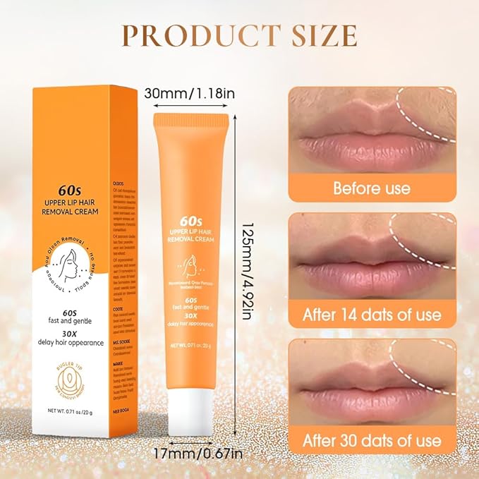 Hair Removal Cream for Women,2025 New Gentle Facial Hair Removal Cream With Scraper, Painless Hairs Removers for Body Face Lips (3)