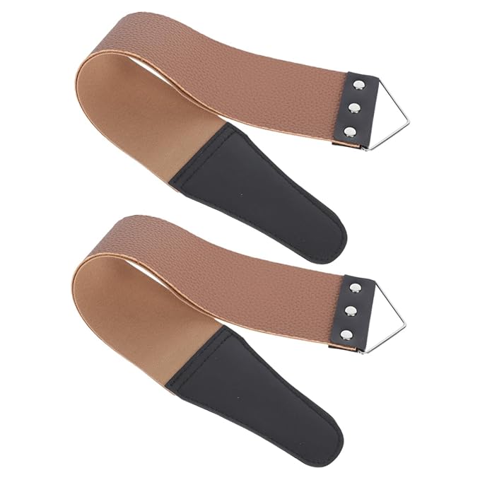 Angoily 6pcs Razor Strop Sharpening Strap for Home Use Durable Double-sided Shaving Tool for Straight Razors and Scissors for Barber Shops and Personal Grooming