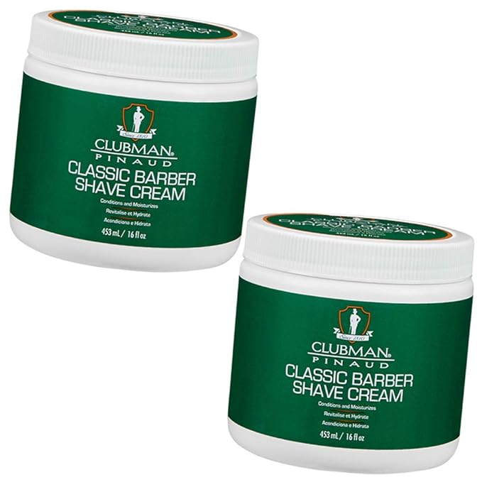Clubman Classic Barber Shave Cream, 16 oz, 2 pack