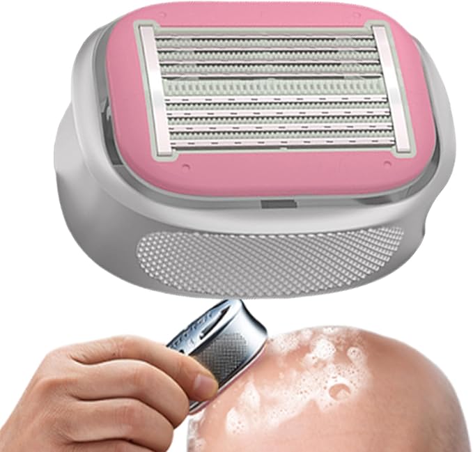 Bald Head Shaver - Manual Hair Clipper, Handheld Grooming Tool, Portable Stainless Razor, Compact Shaving Device | Convenient Grooming Instrument for scalp legs arms face daily travel seniors athletes