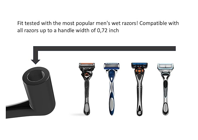 Back Razor Extension for Men – 8.3 Inch Travel Shaving Handle – Compact & Lightweight – Easy Back Shaving for Travel