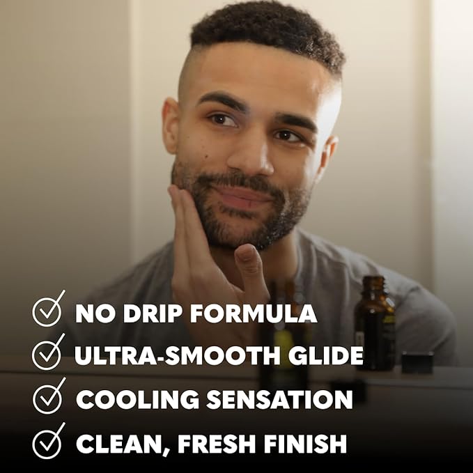 Beard Club Premium Shaving Gel for Men – Hydrating Mens Shave Cream for Sensitive Skin – Cedar Scent Precise Line Ups & Smooth Shaving – Clear Shave Gel for Men – Cooling Sensation – Sativa Seed 8oz