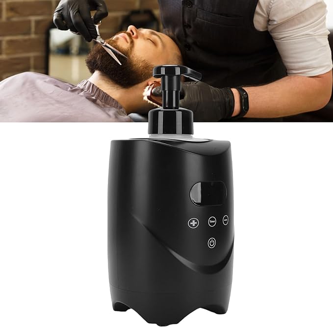 Hot Lather Machine for Shaving Professional 500ml Large Capacity Electric Shaving Foam Warmer Barber Salon Home Use ABS (US Plug 110V)