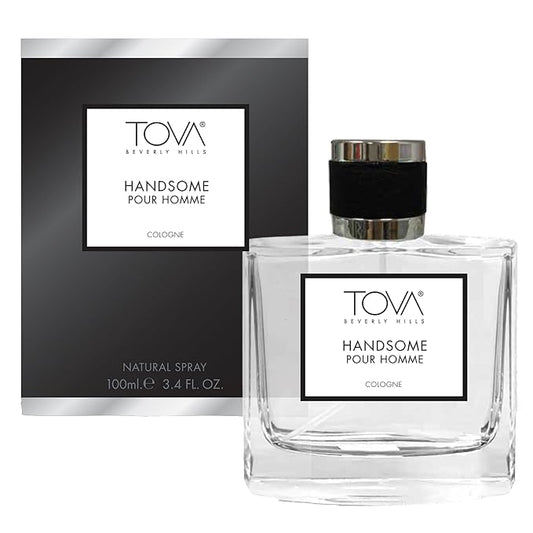 Tova Handsome for Men Eau de Toilette – Refreshing Citrus Lavender with Musk, Cedar & Patchouli – Long-Lasting – USA-Made & Cruelty-Free – 3.4 fl oz