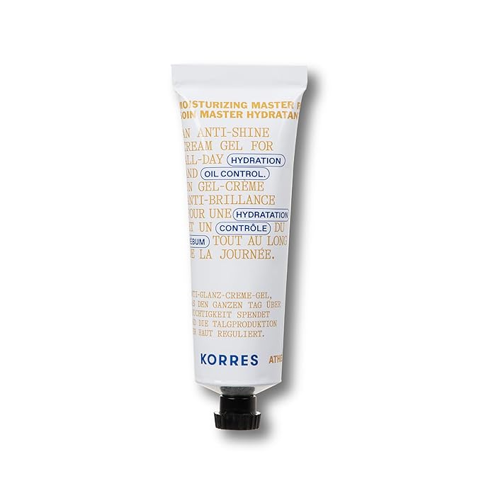 KORRES Athenian Grooming Mattifying Moisturizer for Men with Salicylic & Hyaluronic Acid, Lightweight Pore-Minimizing Face Cream, Silicone-Free, Vegan, 1.69 fl oz
