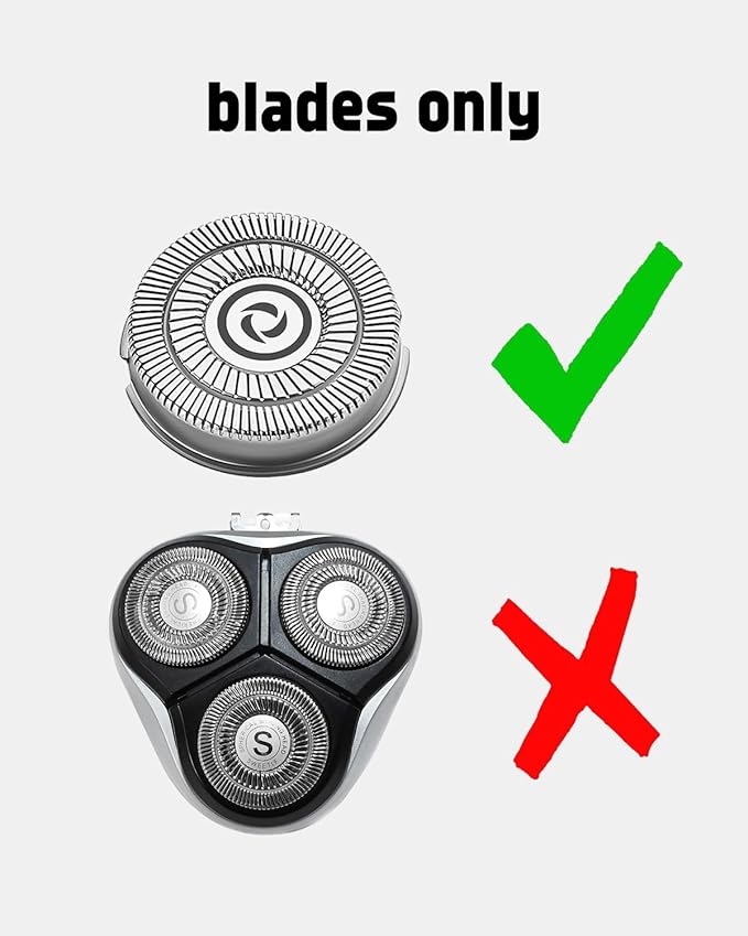 Sweetlf Replacement Blades for SweetLF Electric Razor for Men, 3PCS Sweet LF Replacement Heads for Shaver SWS7105 SWS7105BK, 2 Cleaning Brush