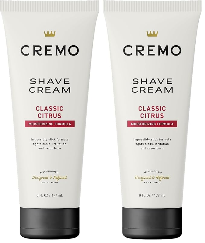 Cremo Shave Cream, Barber Grade | Original | Fights Razor Burn | 6 Fl Oz | Pack of 2