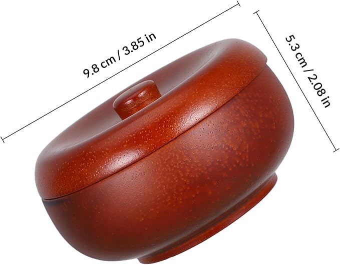 Wooden Shaving Soap Bowl with Lid Shaving Soap Container for Men’s Facial Cleaning Suitable for Barber Wet Shave Accessories