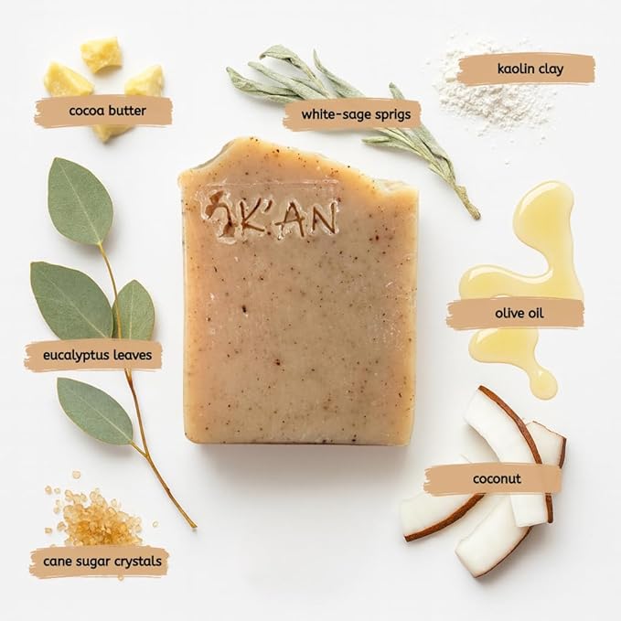 K'an Artisanal Handmade Soaps (Eucalyptus & Sage Soap Bar)