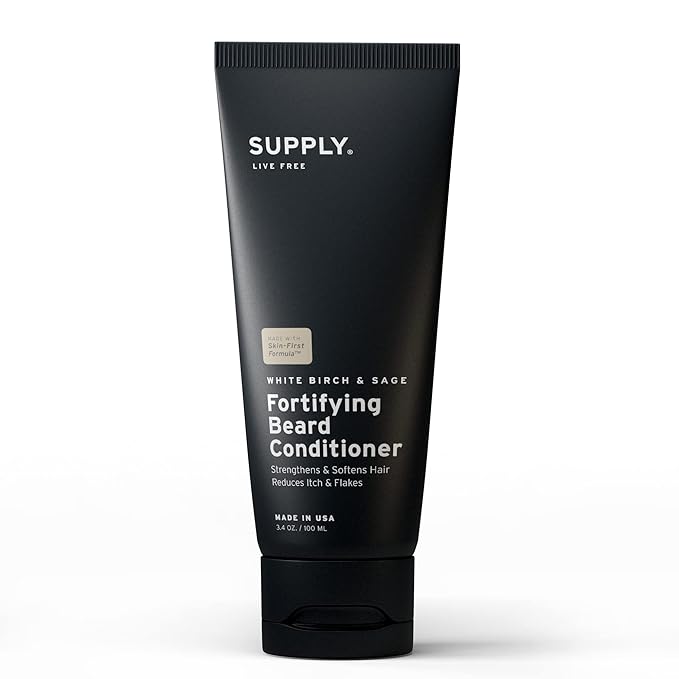 Supply Fortifying Beard Conditioner – Fast-Absorbing, Plant-Based Formula to Soften, Strengthen & Nourish Beard and Skin – Supports a Healthier, Softer Beard – 3.4oz