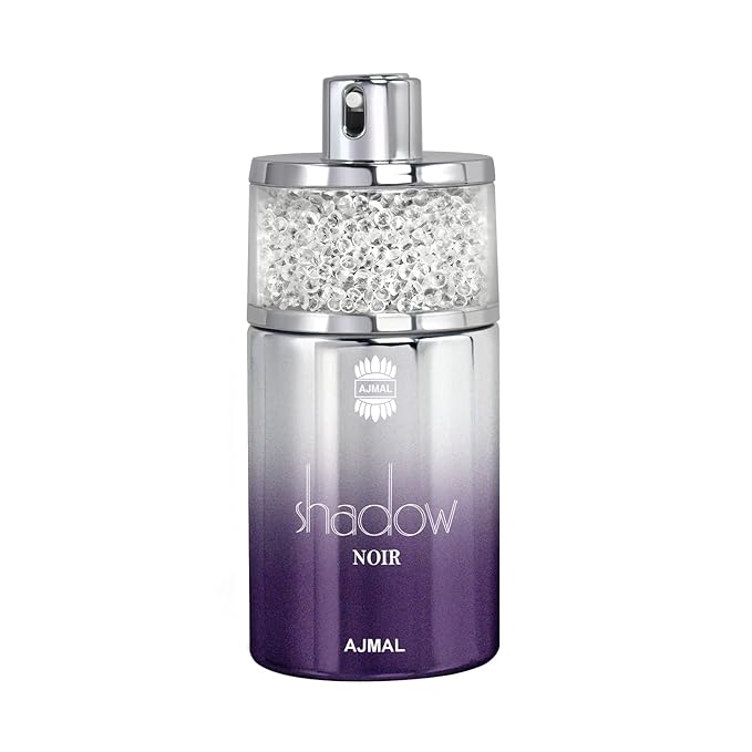 Ajmal Shadow Noir Eau de Parfum 2.5 oz / 75 ml Perfume for Men & Women | Long-Lasting Woody Amber Fragrance with Lavender, Patchouli & Musk | Dubai Made Vanilla Perfume