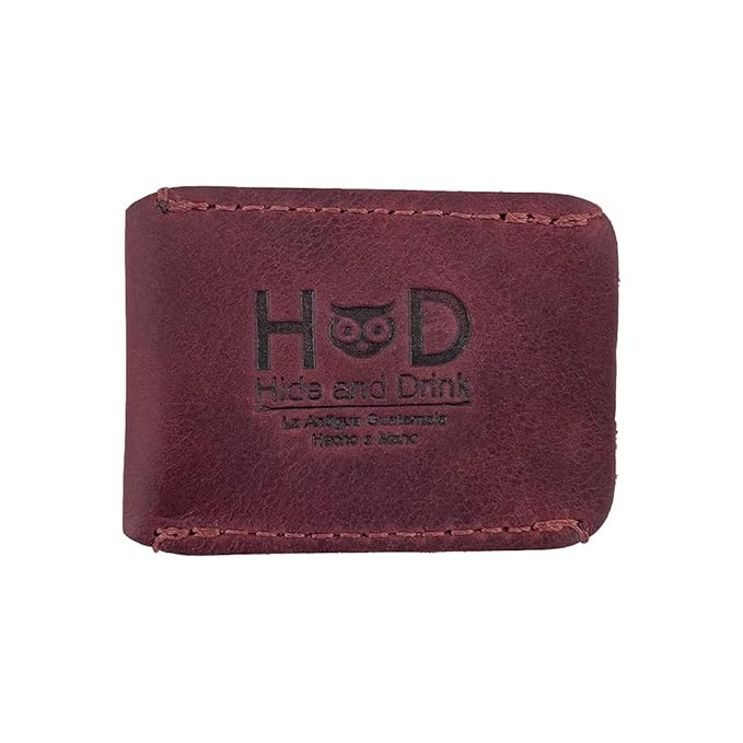 Hide & Drink, Leather Double Edge Safety Razor Head Protective Sheath, Shaving Travel Cover Handmade (Sangria)