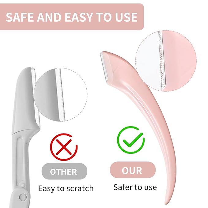 2PCS Eyebrow Trimmer Set Stainless Steel Eyebrow Razor Eyebrow Scissors With Comb, Beauty Tool for Beginners Suitable, Hair Removal Beauty Accessories for Men Women