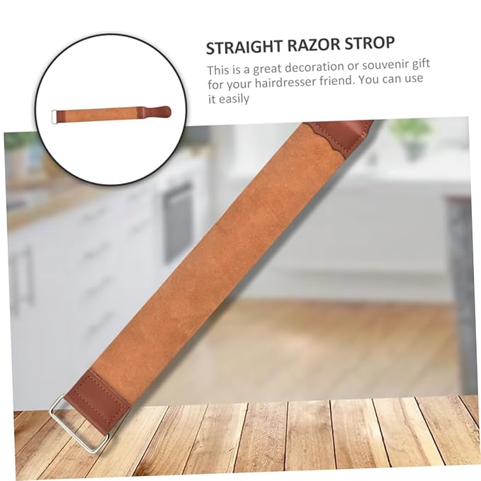 Double-Sided Razor Sharpening Strop Tool for Home Use Practical Barber Strop Clips Simple Razor Sharpener Cloth for Hair Removal