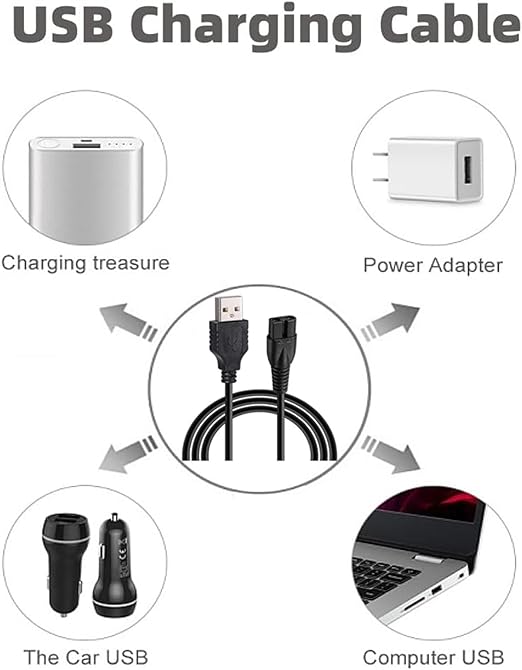 for wyklaus Head Shaver 7D Replacement Charger Wyklaus Charger USB Charging Cable Compatible with Wyklaus Head Shaver 7D Charger Cord
