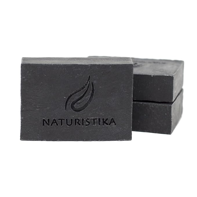 Activated Charcoal Soap Bar (3 Pack), Vegan and All Natural Handcrafted with Organic Oils. Face and Body Soap. For Men, Women and Teens. Unscented.