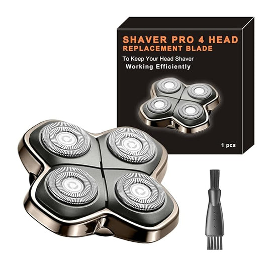 TRAH Shaver PRO 4 Head Replacement Blade Compatible with Skull Shaver Pit-bull Pro - for Pit-bull Silver Gold PRO SX5 & Palm MX5 & Butter-fly Kiss Pro - Bald Men Electric Shavers Accessories