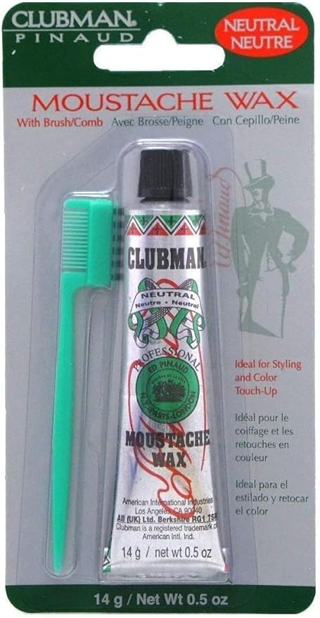 Pinaud Clubman Moustache Wax, Neutral 1/2OZ by Clubman
