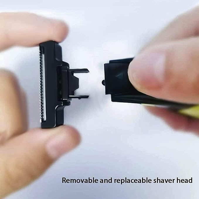 LinMei Men's Electric Trimmer Full Body Wet & Dry Shaver with 3 Trimming Combs, USB-C Fast Charging, IPX5 Waterproof, Cordless Foil Trimmer for Face, Head, Body (Shaver)