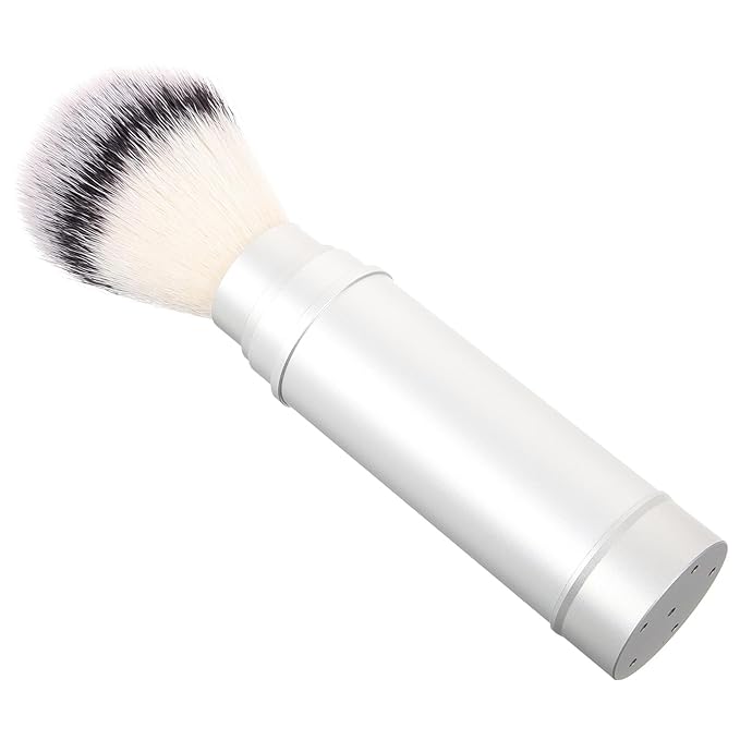 Men’S Travel Shaving Brush with Nylon Bristles Compact Portable Beard Brush for Facial Cleansing for Grooming and Travel Use