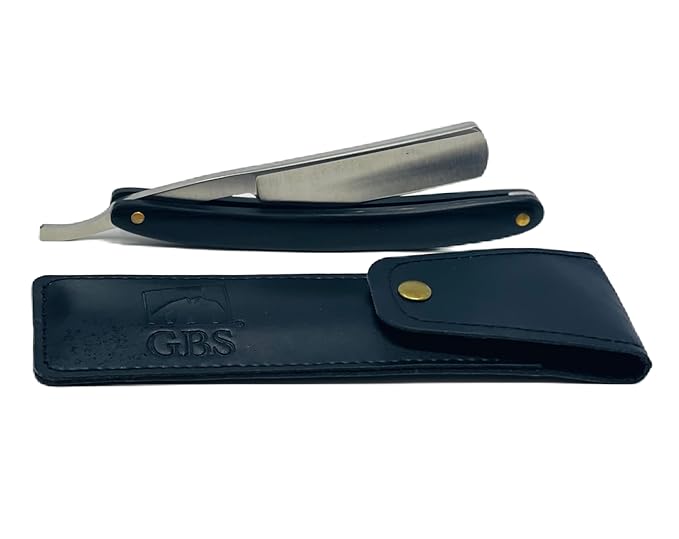 GENTS Professional Straight Razor Shaving Kit - Complete 7-Piece Gift Set with Leather Strop & Ceramic Bowl