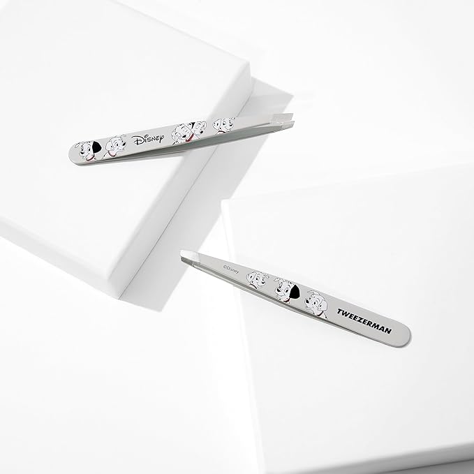 Tweezerman Disney's 101 Dalmatians Slant Tweezer - Hair Removal Tweezers, Stainless Steel
