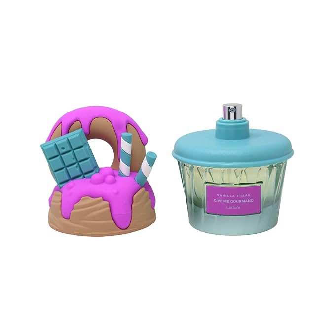 Lattafa Vanilla Freak Eau de Parfum, Give me Gourmand Collection, Unisex, Spray Form, 75ml, Vanilla Caramel Scent, Woody Notes, Long-lasting