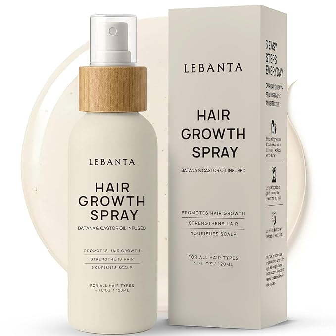 Hair Growth Oil Spray - 100% Pure Ingredients For Non Greasy, Thicker & Stronger Hair - Organic Batana, Castor, Biotin, Saw Palmetto, and Rosemary Oil Gifts Women Scalp (4.1 Fl Oz (Pack of 1))